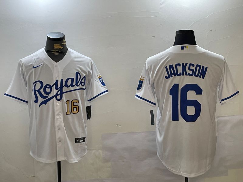 Men Kansas City Royals #16 Jackson White Game 2024 Nike MLB Jersey style 3->kansas city royals->MLB Jersey